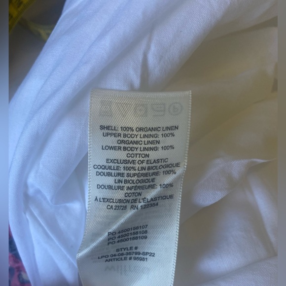 New Aritzia Wilfred Rowena Puff-sleeve linen midi dress - Picture 11 of 11